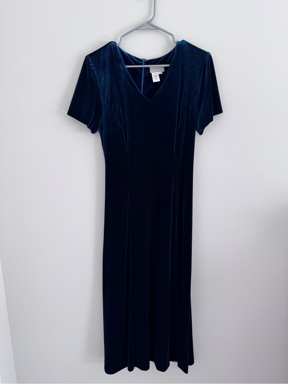 Coldwater Creek Velvet V-Neck Maxi Dress - Deep Green